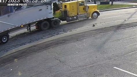 Abington police looking to ID truck owner and driver after 18-wheeler spilled cement on street and drove off